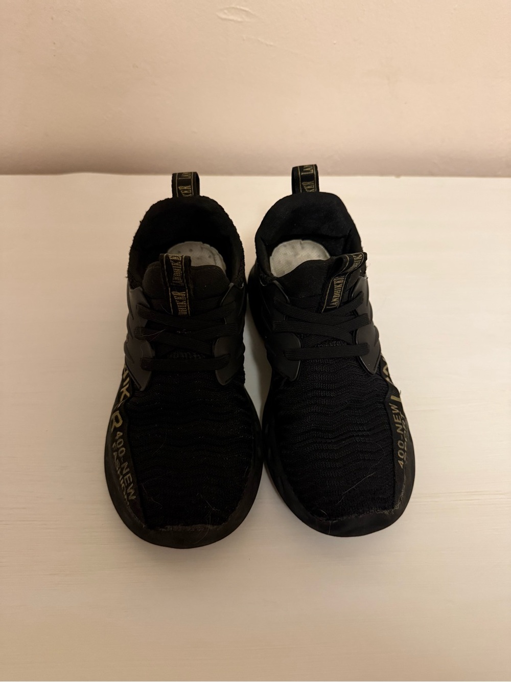 Black Knit Athletic Sneakers